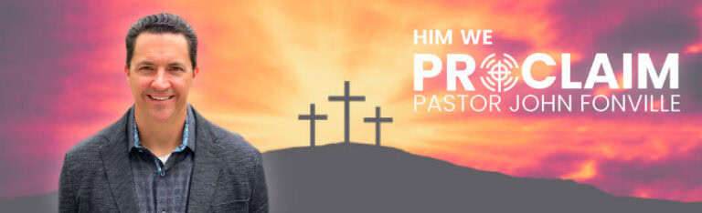 him we proclaim banner